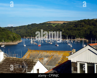 View over River Fowey, Cornwall, England Stock Photo