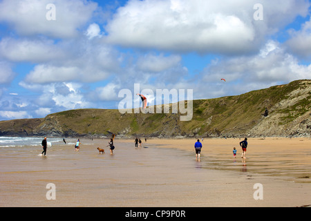 Perranporth, Cornwall, England, United Kingdom Stock Photo