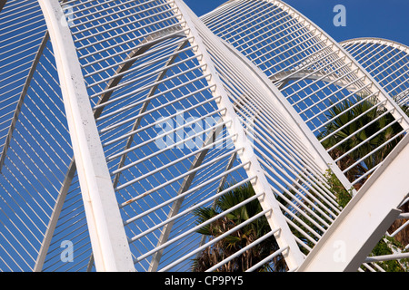 City of Arts and Sciences entertainment based cultural and architectural complex in the city of Valencia modern architecture Stock Photo