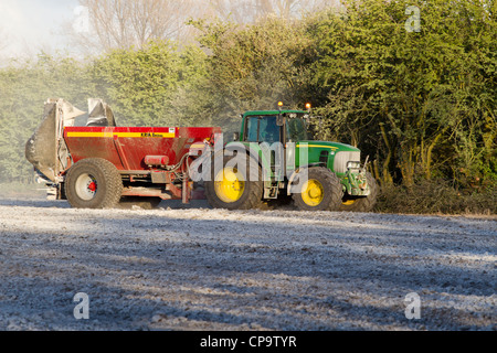 Automatic Planting Machine  Lettuce planters   Tractor and Seeder at Mere Brow, Hesketh Bank, Southport, Lancashire, UK Stock Photo