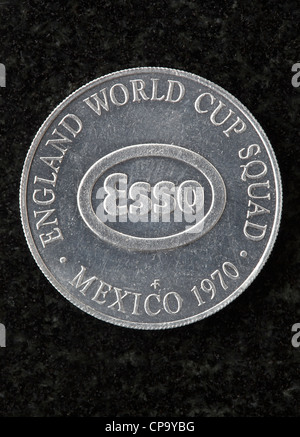 Esso England Squad Mexico 1970 World Cup Collectors Coin Stock Photo