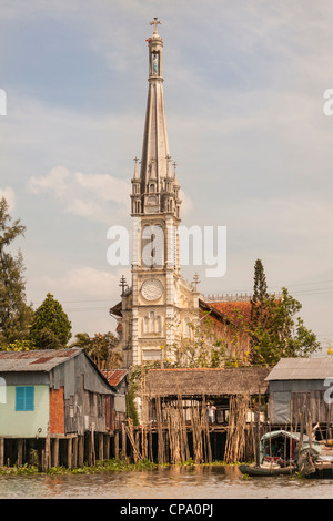 Catholic church, Cai Be, Mekong River Delta, Vietnam Stock Photo
