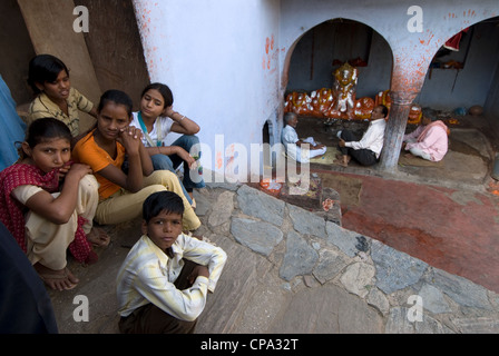 Shrine, Step well , near Jaipur, Rajasthan, India Stock Photo