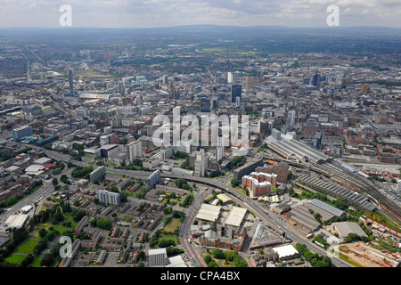 Aerial view of Manchester city centre Stock Photo