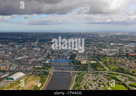 Aerial View of Newcastle and Gateshead Stock Photo