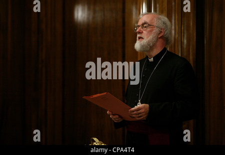 Archbishop of Canterbury, Dr Rowan Williams, is honoured by Swnseaa city council and is awarded freedom of the city. Stock Photo