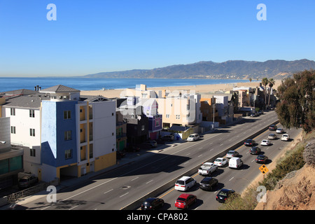 Traffic Pacific Coast Highway PCH Santa Monica Los Angeles California USA Stock Photo