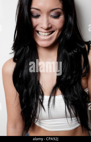 Young woman laughing Stock Photo