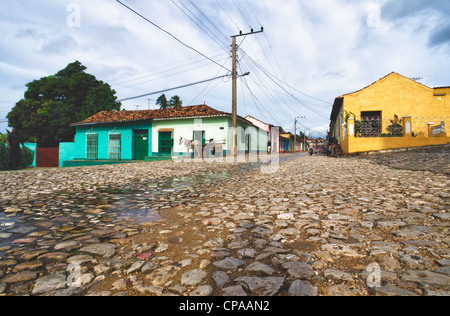 Trinidad, Cuba. View of Trinidad street, one of UNESCOs World Heritage sites since 1988. Stock Photo