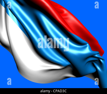 Serbia waving flag against blue sky Stock Photo - Alamy