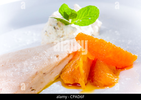 Chef's Presentation Dish - Dessert Stock Photo