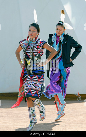 USA, Arizona, Scottsdale. Participants in the Red Mountain Eagle powwow, held at the Salt River Pima-Maricopa Indian Community Stock Photo