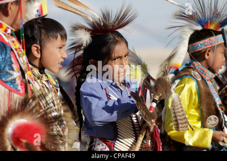 USA, Arizona, Scottsdale. Inter-tribal dance at the Red Mountain Eagle powwow at the Salt River Pima-Maricopa Indian Community. Stock Photo