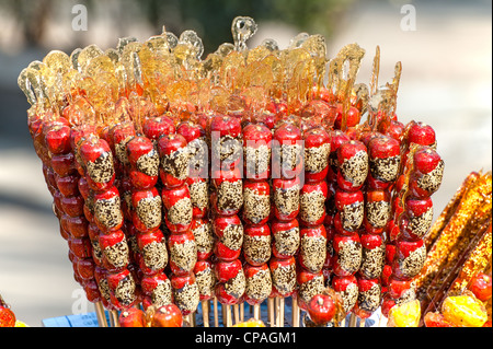 Traditional Chinese food: Sugar-coated haws Stock Photo