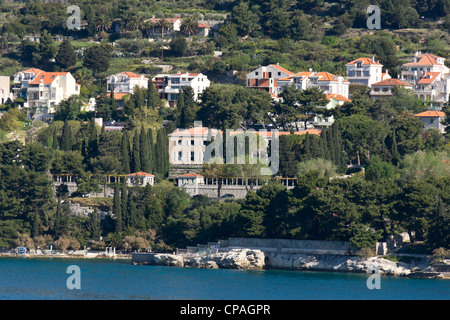 Split, Dalmatian coast of Croatia - the house gallery of Ivan Mestrovic, famous artist and sculptor, seen from the sea. Stock Photo