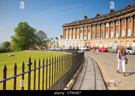 Royal Crescent in Bath, one of the city's great landmarks. Stock Photo