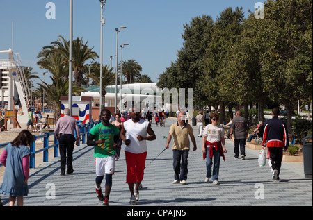Promenade in Alicante, Catalonia Spain Stock Photo
