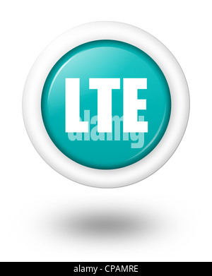 LTE telecommunication symbol with shadow Stock Photo