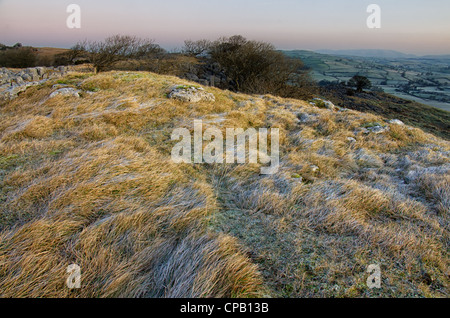 Limestone outcrops at Farletom Knott Cumbria Stock Photo