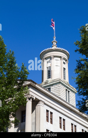 Dome of the Tennessee State Capitol which is located in Nashville, Tennessee, USA. Stock Photo