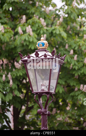 AMSTERDAM, NETHERLANDS - MAY 08, 2012:  Detail of pretty street lamp Stock Photo