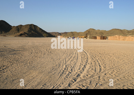 Tourists in  Bedouin village about Hurghada, Egypt, Africa. Stock Photo