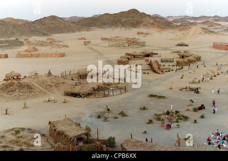 Tourists in  Bedouin village about Hurghada, Egypt, Africa. Stock Photo