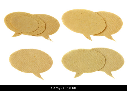set of speech bubbles isolated on white background Stock Photo