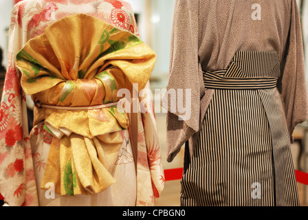 japanese traditional costumes for man and women Stock Photo