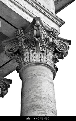 Detailed view of a Corinthian style roman column Stock Photo
