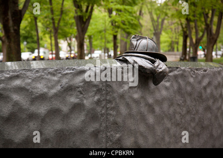 Vendome Firefighters memorial in Boston MA Stock Photo