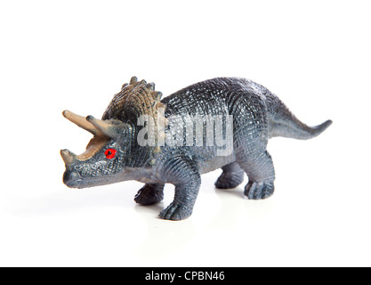 plastic dinosaur toy isolated on white background Stock Photo