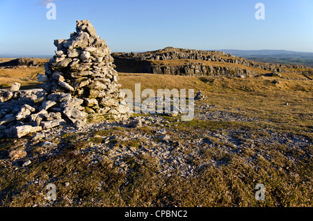 Limestone outcrops at Farletom Knott Cumbria Stock Photo