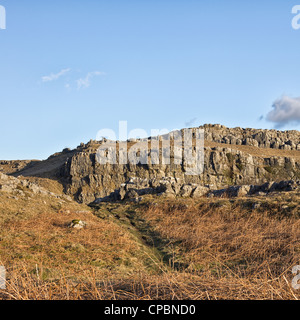 Limestone outcrops at Farletom Knott Cumbria Stock Photo