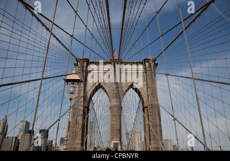 Brooklyn Bridge with Lower Manhattan Stock Photo - Alamy
