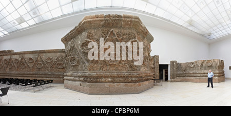 Berlin Pergamon museum and the  Mshatta Palace facade panorama Stock Photo