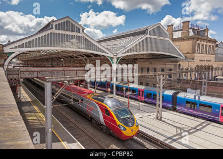 Preston station on the West Coast main line. WCML. Stock Photo