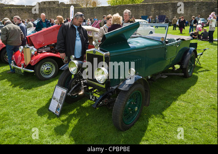 1928 Morris Oxford Sports on display at the Marches Transport Festival exhibition of vintage and classic cars on show at Ludlow Spring Food Festival Stock Photo