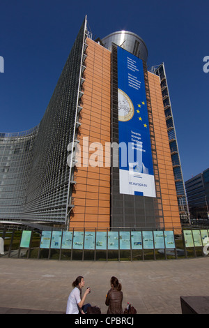 european commission building brussels belgium Stock Photo