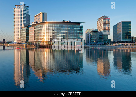 Media City and Studios at MediaCityUK, Salford Quays, Greater Manchester, England, UK Stock Photo