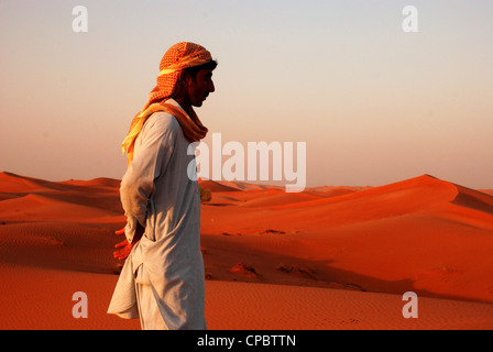 Local arab national at the desert safari in Dubai Stock Photo