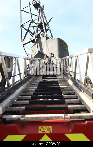 London Fire Brigade, Mercedes Turntable Ladder Stock Photo - Alamy