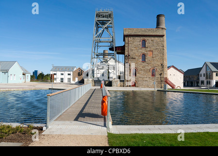 Heartlands newly opened tourist attraction park at the Robinson’s Shaft tin mining heritage site in Pool, Cornwall UK. Stock Photo