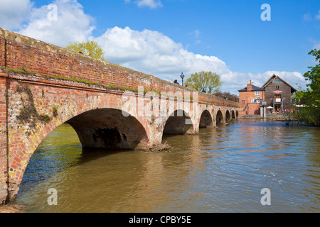 Tramway bridge over the River Avon Stratford upon Avon  Warwickshire England UK GB EU Europe Stock Photo