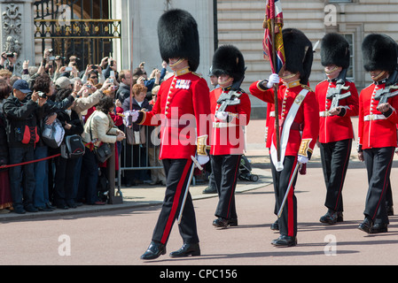 Changing of the guard at Buckingham palace. London. UK. Stock Photo