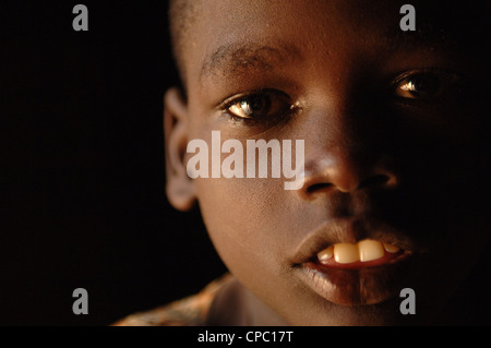 Portrait of a young boy in South Sudan. Stock Photo