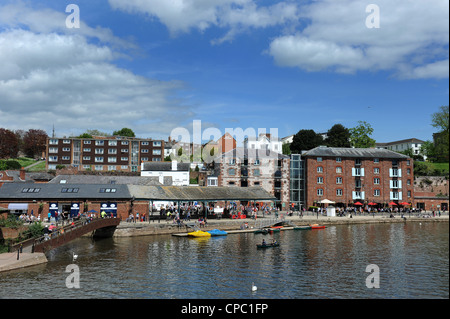 The River Exe at Exeter Quay Devon, UK Stock Photo