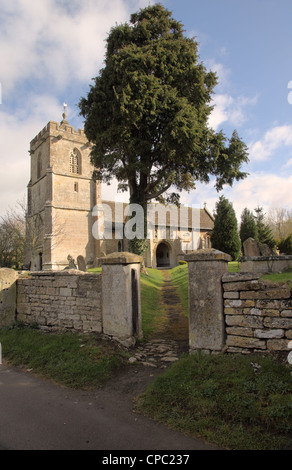 St Mary the Virgin Church, in the village of  Broughton Gifford, Wiltshire, England, UK Stock Photo