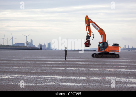 antony gormleys 'another place' sculpture Stock Photo