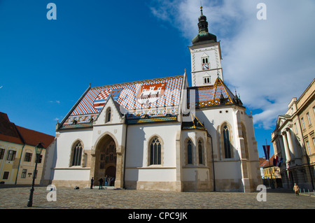 Crkva svetog Marka the St Mark's Church at Markov trg square Gradec the old town Zagreb Croatia Europe Stock Photo